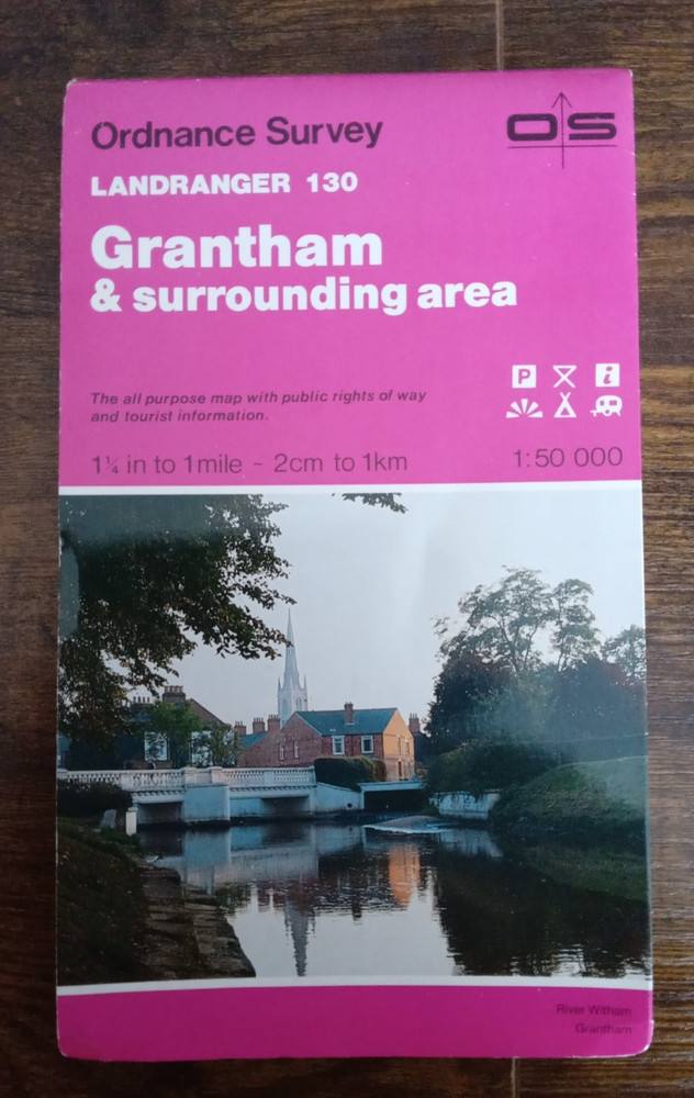 Ordnance Survey Landranger Map Sheet 130 Grantham & Surrounding Area 1990. T3