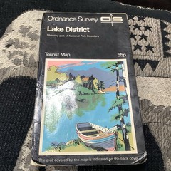 Map 🗺️Lake District Tourist Map Ordnance Survey Vintage