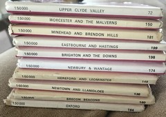 Job Lot 10 X Ordnance Survey Landranger Maps Circa1975-1988 Photos For Locations