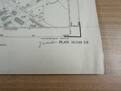 Ordnance Survey 1:1250 Plan 36/2169 SE Colinton Edinburgh c1948 Vintage Map