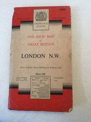 1960 Ordnance Survey Seventh Series One Inch London North West Cloth Map 160