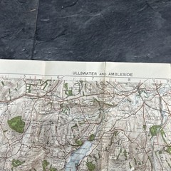 Ordnance Survey 13 Large Sheet Series One Inch 3rd Edn Ullswater & Ambleside