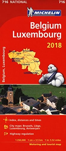 Belgium & Luxembourg 2018 – Michelin National Map 716: … by Michelin Sheet map