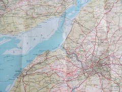 VINTAGE BARTHOLOMEW’S MAP SEVERN ESTUARY REVISED HALF-INCH CONTOURED CLOTH 1934