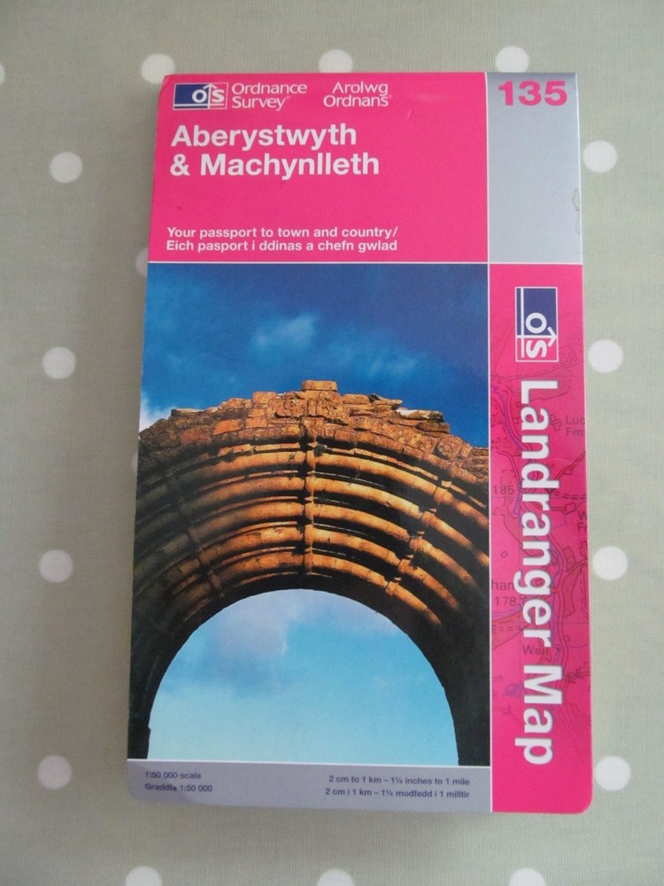 OS LANDRANGER MAP 135 ABERYSTWYTH & MACHYNLLETH ORDNANCE SURVEY