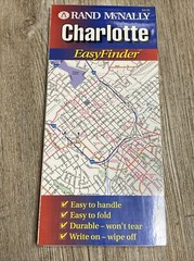 RAND MCNALLY CHARLOTTE EASYFINDER MAP **Mint Condition**