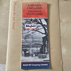 Northern England and Southern Scotland ‘Mobil’ Road Map No. 3 1963