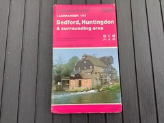 OS Ordnance Survey Landranger Map 153 Bedford, Huntingdon & area – 1992