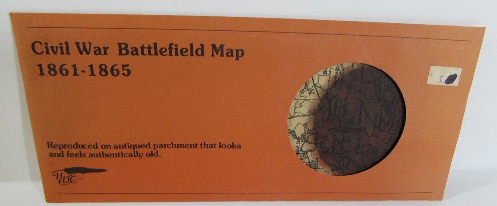 Civil War Battlefields 1861-1865 Chronological MAP (1977) Historical Documents