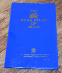 Original Vintage Tourist Road Map Of India 1993 Retro Atlas Touring Map