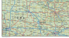 Wisconsin Michigan USA Physical Map – Laminated 84.1cm x 59.4cm