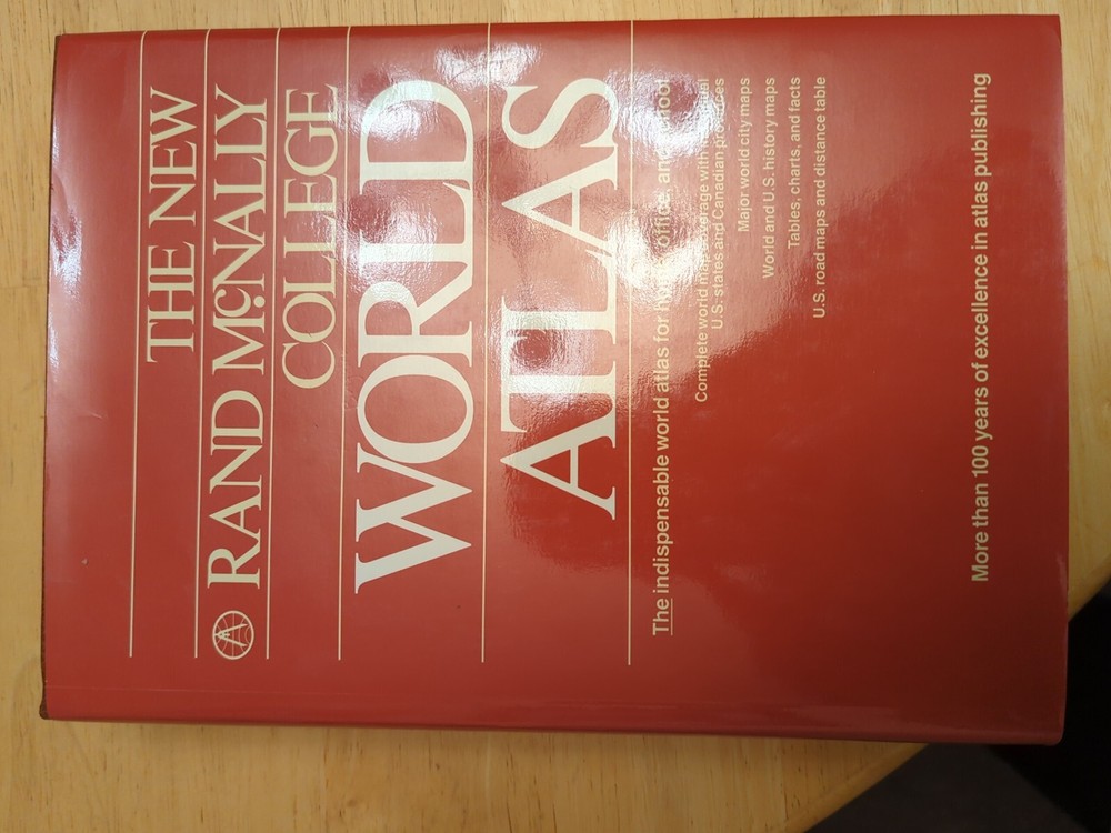 The New Rand McNally College World Atlas by Jon Leverenz (1985, Hardcover,…