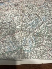 Carte Routiere De La Suisse Map fold out map vintage