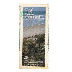 Vintage 1985 AAA Eastern States South Travel Road Map