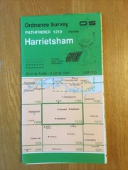 1992 Ordnance Survey Pathfinder Map 1210 TQ 85/95 Harrietsham (incl Wormshill )