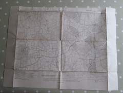 VINTAGE OS MAP OF LYNE HOUSE AREA SUSSEX 1914 EDITION – SIX INCHES TO ONE MILE