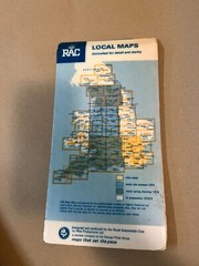 Retro 1970s RAC Map Trent Derby Nottingham Stoke on Trent Hanley