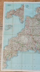 Geographia Road Map Of The SOUTH-WESTERN COUNTIES Revised 1921