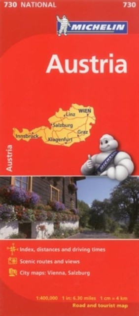 Austria – Michelin National Map 730 by Michelin (Sheet map, folded)