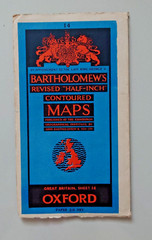 Oxford Vintage Bartholomew’s Half Inch Sheet Map 14 Folding Paper