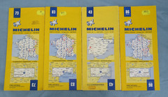 20 x Yellow Michelin Maps of France & Two Green Guides Brittany/Dordogne