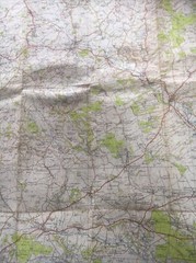 Vintage 1945 cloth backed ordnance survey map of Dorchester