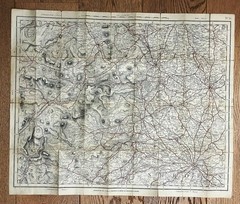Gall & Inglis Cycling & Touring Map No 36 Merion, Shrop & Flint Shires c1894