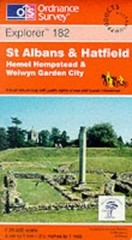St. Albans and Hatfield, Hemel Hempstead and Welwyn Garden City: Sheet 182 (Expl