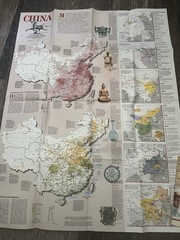 Lot Of 3 National Geographic Inserts Educational Maps, Posters. Pre Owned 71/91