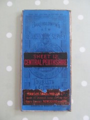 VINTAGE BARTHOLOMEW’S CLOTH MAP OF CENTRAL PERTHSHIRE – NEW REDUCED SURVEY