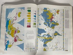 Britannica Atlas Hardcover 1989 Oversized Hardcover Leather