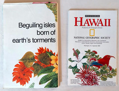 Hawaii, National Geographic Magazine Inserts, 2 Educational Map Posters 1976 ’95