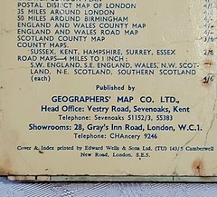 Vintage 1960’s Geographica Road Map Sussex & A-Z Croyden, Purley, Sutton 2001