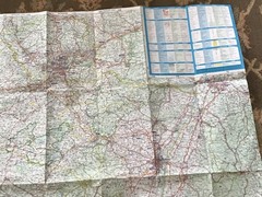 Large Recta Foldex 38″ X 52″ FRANCE & Partial Europe Map