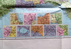 American Map Corp – Colorprint political map of US with highways 50″ x 38″ c1980