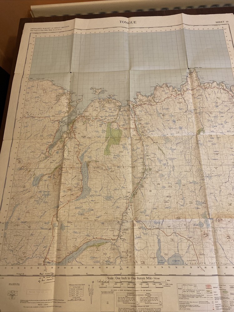 Tongue Map – Ordnance Survey Sheet 10 – 1959