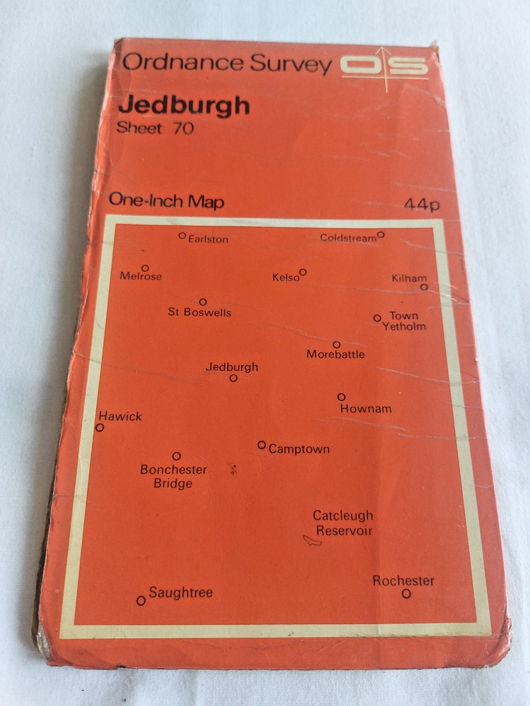 Ordnance Survey One Inch Series Map – Jedburgh- Sheet 70 – Published in 1964