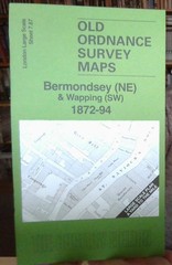 MAP OF BERMONDSEY (NE) & WAPPING (SW) 1872-94 LONDON LARGE SCALE 7.87 NEW