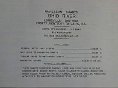 1960 U.S Army Corps of Engineers Ohio River Navigation Charts Cairo IL Foster KY