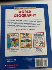 World Geography: Maps for the Overhead – Grades 4 – 8 – Gently Used