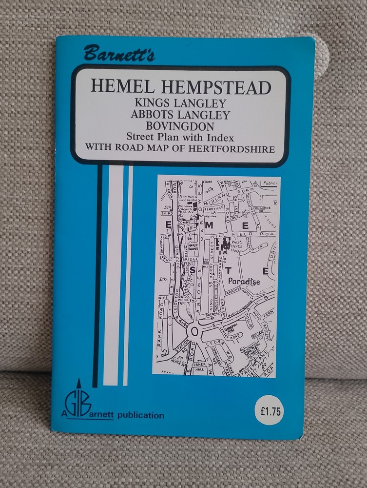 G.I. Barnett’s Street Plan with Index – Hemel Hempstead – c1990s