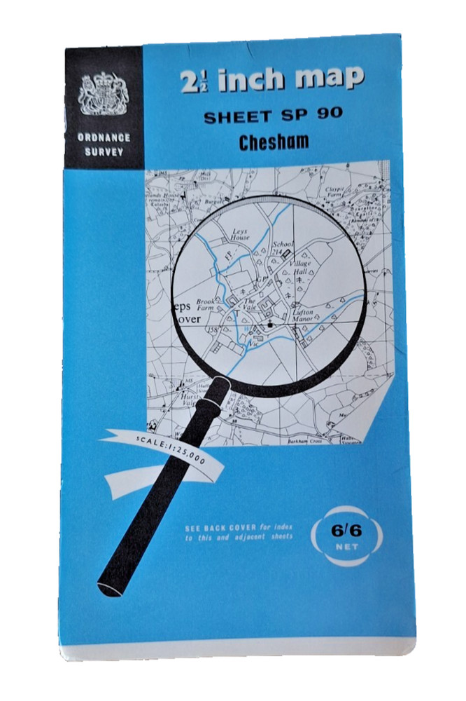 CHESHAM ORDNANCE SURVEY 2 1/2 Inch Maps 1960’s . 1:25000 VGC Sheet SP 90