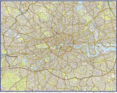 London A-Z Wall Map – Premier Edition – Borough Boundaries Postal Districts