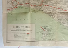 5 x assorted Dorset Ordnance Survey Geographia maps Dorchester & Bournemouth