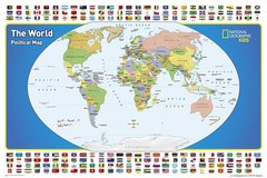 World For Kids Map, The [tubed] by National Geographic Maps SHEET MAP ROLLED
