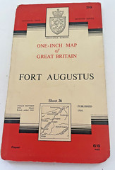 Ordnance Survey Map – Fort Augustus – Sheet 36- 7th Series -Published 1961 Paper