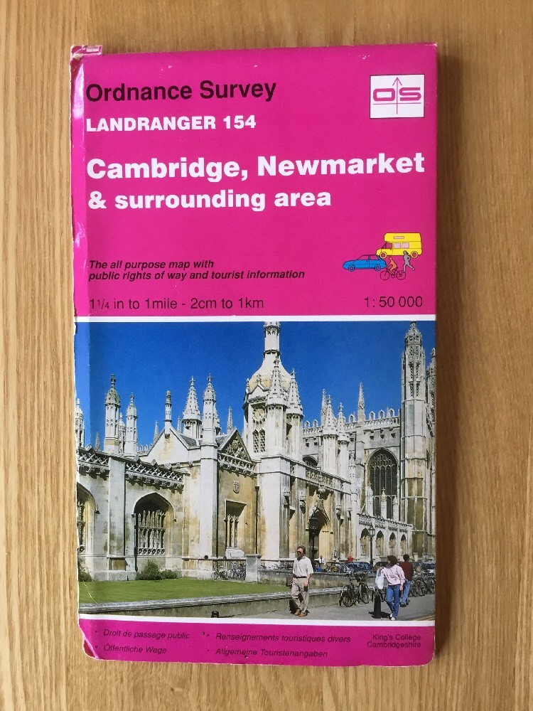 1994 Ordnance Survey Landranger Map 154 Cambridge & Newmarket (incl Haverhill )
