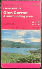 OS Ordnance Survey Landranger Map 1:50 000 – Sheet 25, GLEN CARRON – 1988