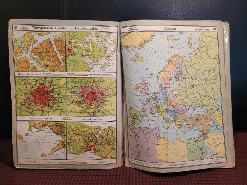 German Westermann Atlas, Heimat Und Welt maps, 42 Kartenseiten, 1937