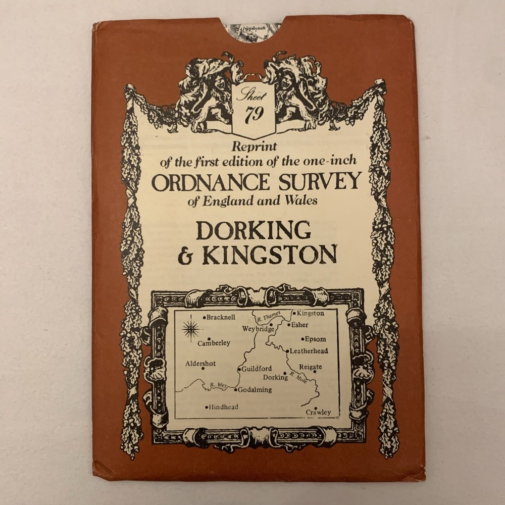 Dorking & Kingston Sheet 79 Reprint of 1st Ed 1 inch Ordnance Survey Map